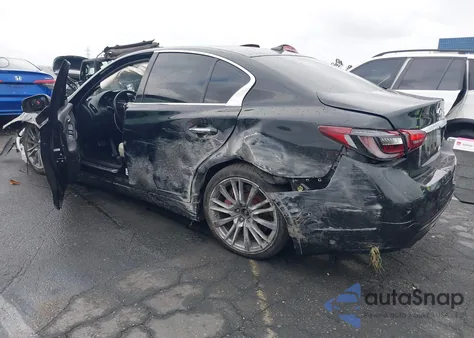 2020 Infiniti Q50 Red Sport 400 из США, поврежденный, VIN JN1FV7AP1LM630089